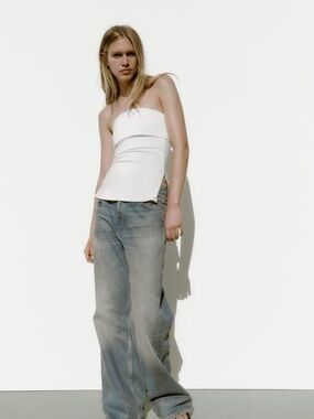 Zara side zip tube top